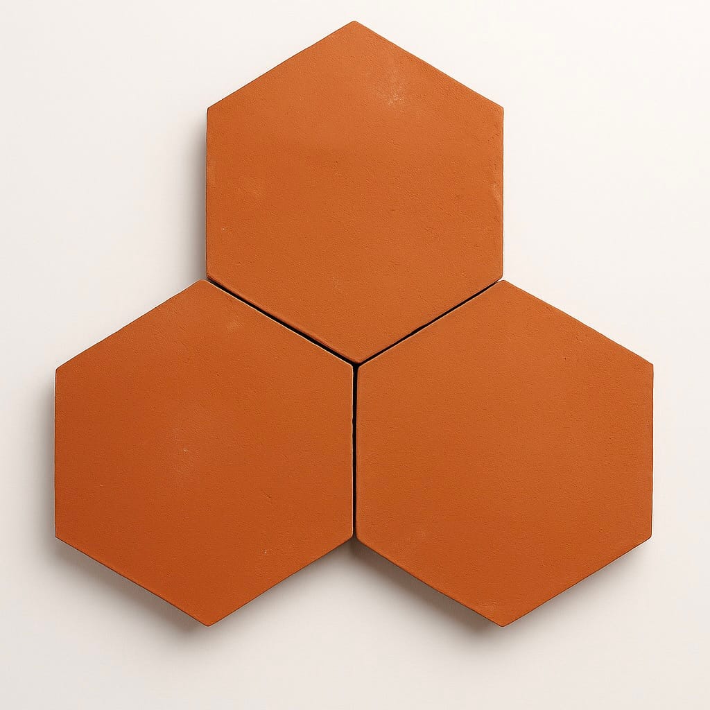 Clay Hexagon Floor Tile